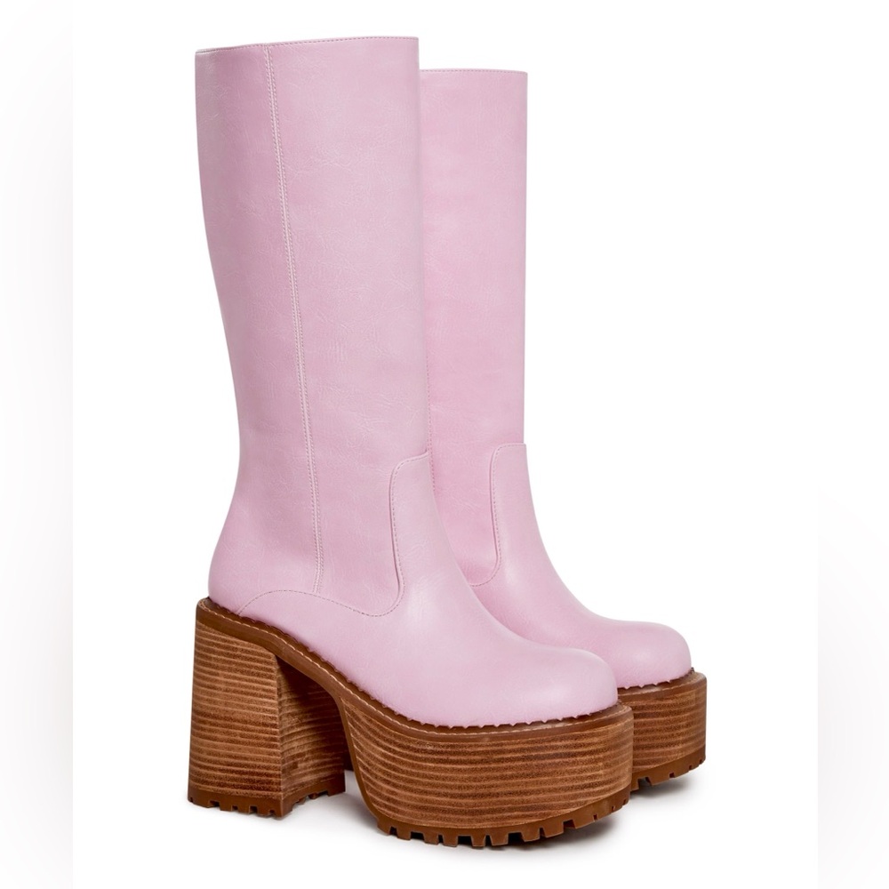 BRAND NEW DollsKill x SugarThrillz pink platform boots